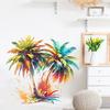 Colorful Coconut Tree Stickers, Home Guesthouse Stickers, Surf Shop Stickers, Beach Vacation Stickers
