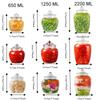 Practical Transparent Glass Pickle Jar Sealed Large Capacity Kitchen Storage Jar Large Open Mouth Reusable Kimchi Jar Grains