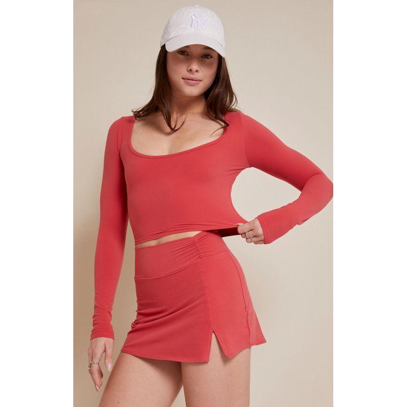 

Los Angeles Red Brand PA * C19 * 80 Sports Fitness Tennis Stretch Short Pantskirt with Leggings Red/Single Skirt L