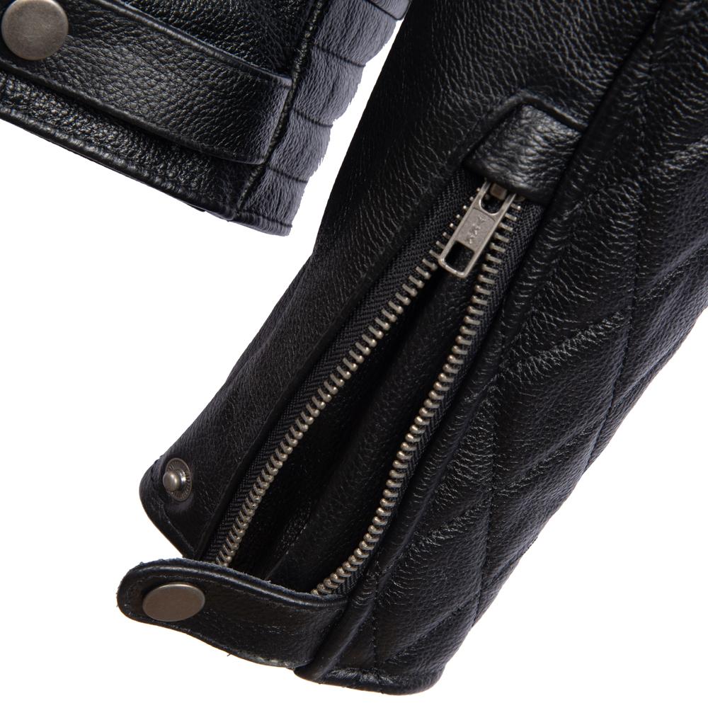 Black Motorcycle Jackets Genuine Cowhide Leather Coats Men Leather Jacket Riding Biker Jackets For Men Clothing Winter