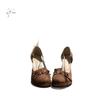 Sheepskin Version~ French Retro Bow Light Mouth High Heel Mary Jane Shoes Women's Versatile One-word Buckle Belt Thick Heel Single Shoes