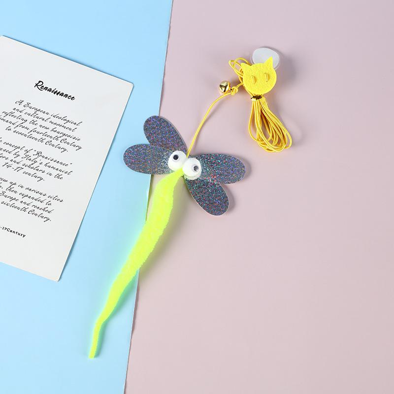 Cat Door Teaser: Bite-Resistant Elastic Rope with Sounding Mouse & Feather