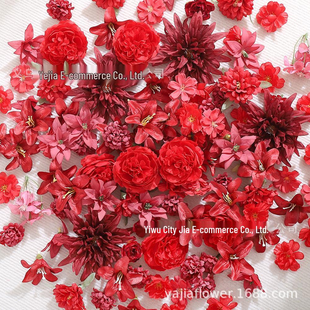 50-Piece Realistic Artificial Flower Set: Hairpins, Wreaths & Hanfu Accessories for Weddings & DIY Projects