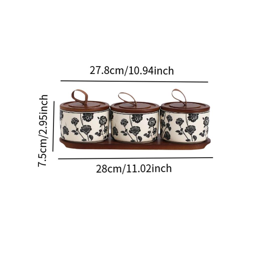 Ceramic Jar Cookie Candy Food Storage Container Tea Canister for Coffee Beans Snack