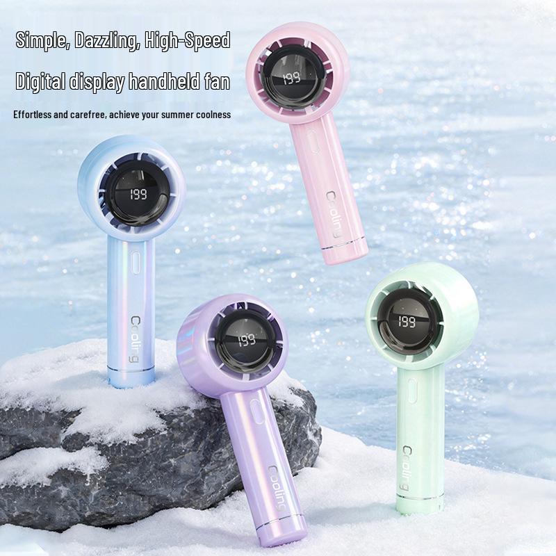 Portable USB Rechargeable High-Speed Handheld Fan with Long Battery Life 199-Speed Adjustable High-Speed Fan
