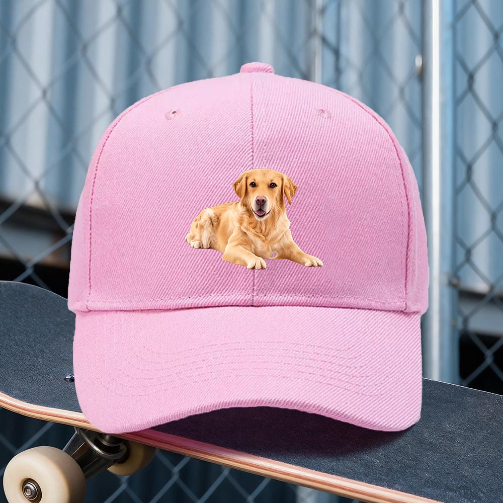 An Adjustable Hat Featuring a Golden Retriever Print Perfect for Both Unisex And Women in Outdoor Sports Style ItS an Ideal Gift