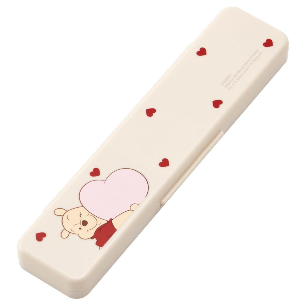 Skater Stäbchen und Löffel Set für Perfekt für das Mittagessen Hergestellt in Disney Winnie the Die Erwachsenen, Boxen, 18cm, Antihaftbeschichtet, Japan, Pooh, HUG&HEART CCS3SA-A