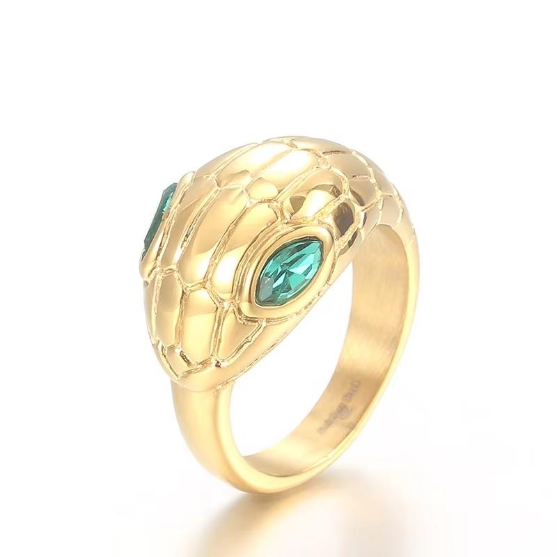 Punk Snake Charm Ring Men’s Stainless Steel 316L Cool Boyfriend Gift #9-#13 Trend Jewelry Gothic Animal Anillos Accessory