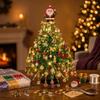 Handmade DIY Beaded Christmas Tree Kit Crystal Bead with Light Up Mini Bead Weaving Set Educational Colorful