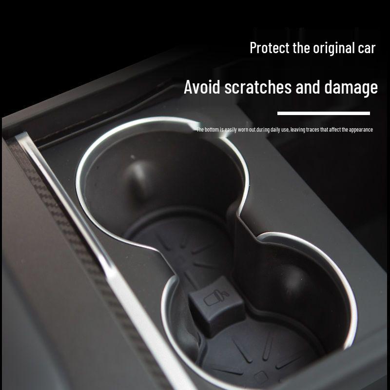 Kompatibler Getränkehalter für Tesla Model 3/S/Y - Rutschfestes Mittelkonsolen-Zubehör