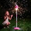 Bubble Machine with Lights Multi-Button Adjustment Automatic Vertical Bubble Maker with Adjustable Height Up To 47 Inches Rechargeable Bubble Blower