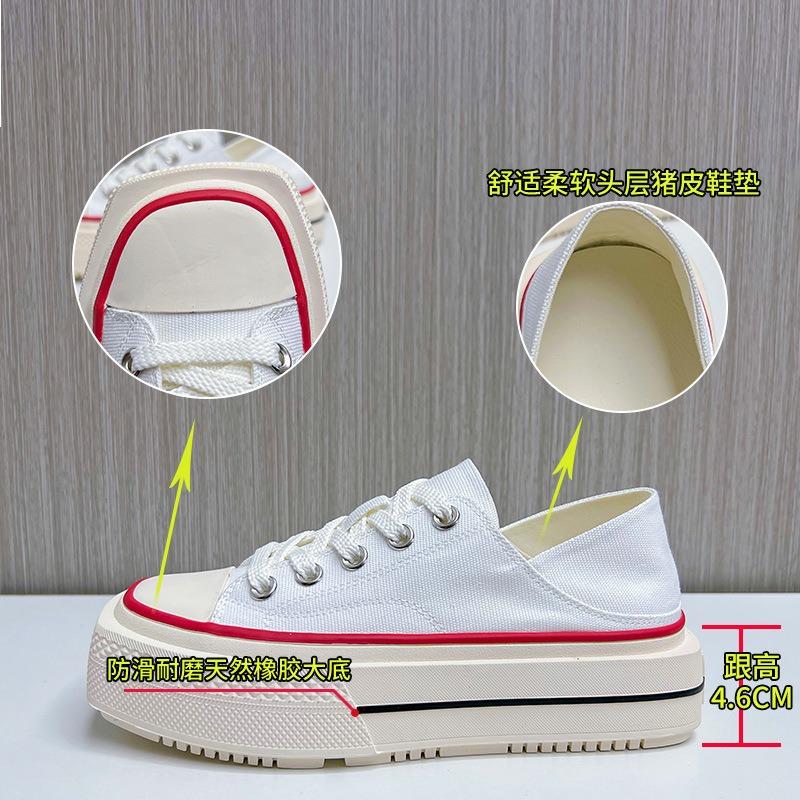Square head two wear little white shoes women's autumn new women's platform casual board shoes breathable versatile flat-soled women's shoes