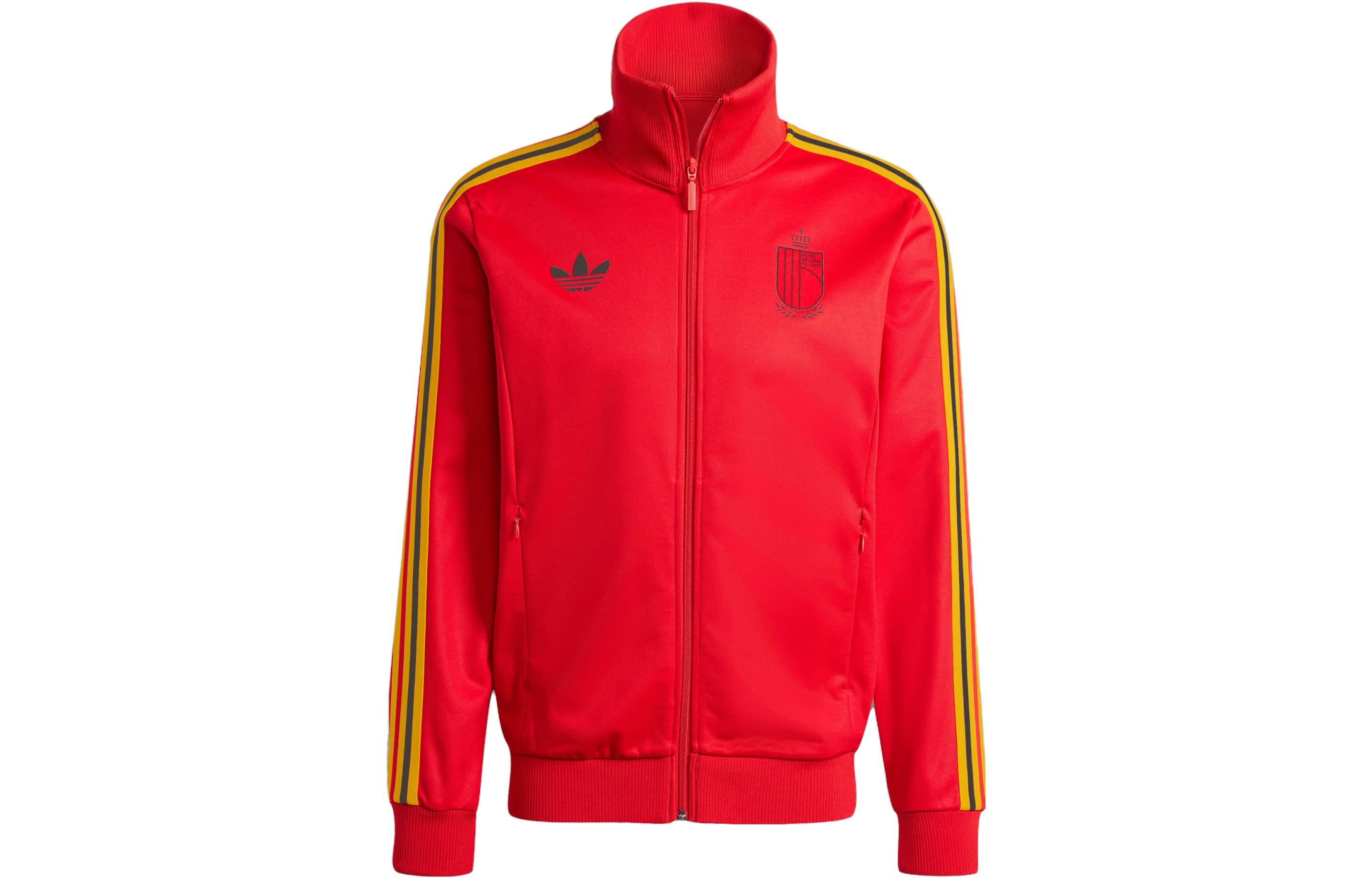 Adidas Originals БЕЛЬГИЯ BECKENBAUER ТРЕК Бельгия Беккенбауэр Трек-топ Куртки и пальто Мужские Красный IT7801 L