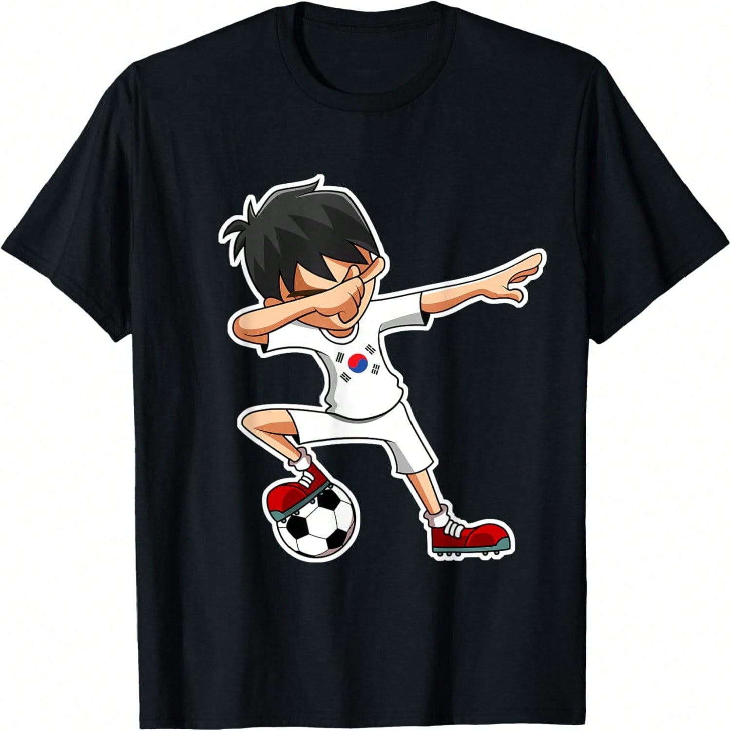 Dabbing Soccer Boy South Korea Shirt, Korean Flag Jersey T-Shirt S