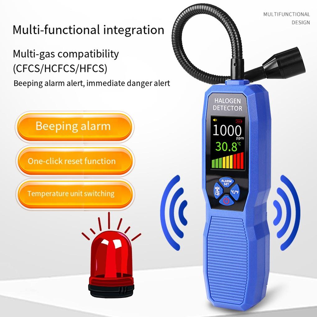 TM618 Refrigerant Detector Refrigerant Halogen Leak Detector High Sensitivity Air Conditioning Leak Gas Leak Detection Tool