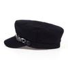Unisex Rivet Chain Military Hats Flat Top Baseball Caps For Women Outdoor Sports Military Hats Cadet Sunscreen Hats