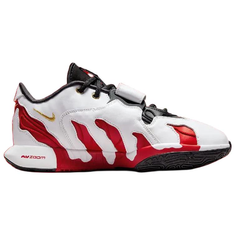 New Nike Lebron 21 Anti Slip Wear Resistant Low Top Basketball Shoes Men's White Red HV1222-100