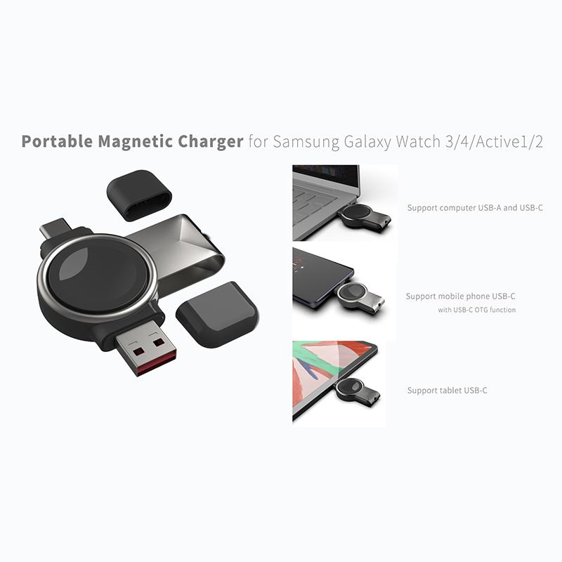 Fast Magnetic Charger For  Galaxy Watch 6/5Pro/5/4/3 Active 1 2 Charging 40/42/44/46Mm  Watch Power Supply