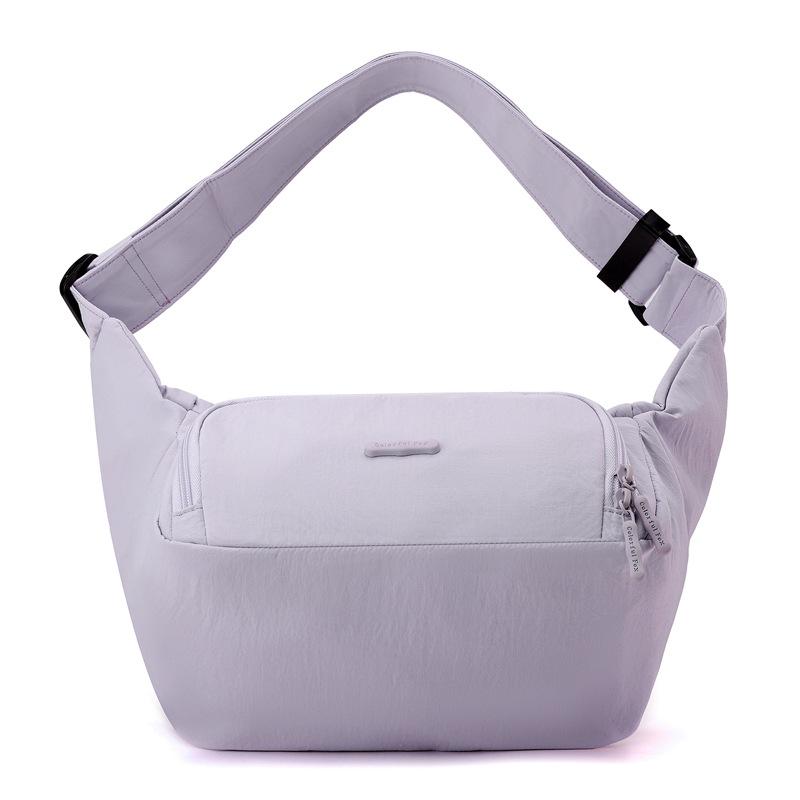 

Новая женская сумка кроссбоди через плечо цвета макарон, простая, для поездок, универсальная, нагрудная сумка, поясная сумка лаванды фиолетового