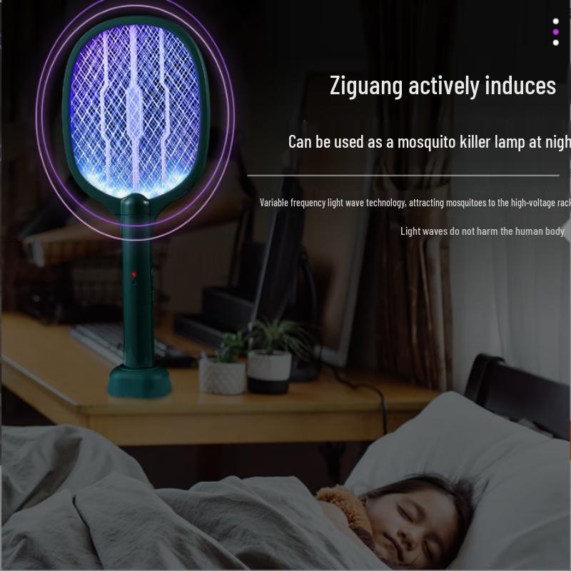 2-in-1 Electric Mosquito Swatter with Wall Mount