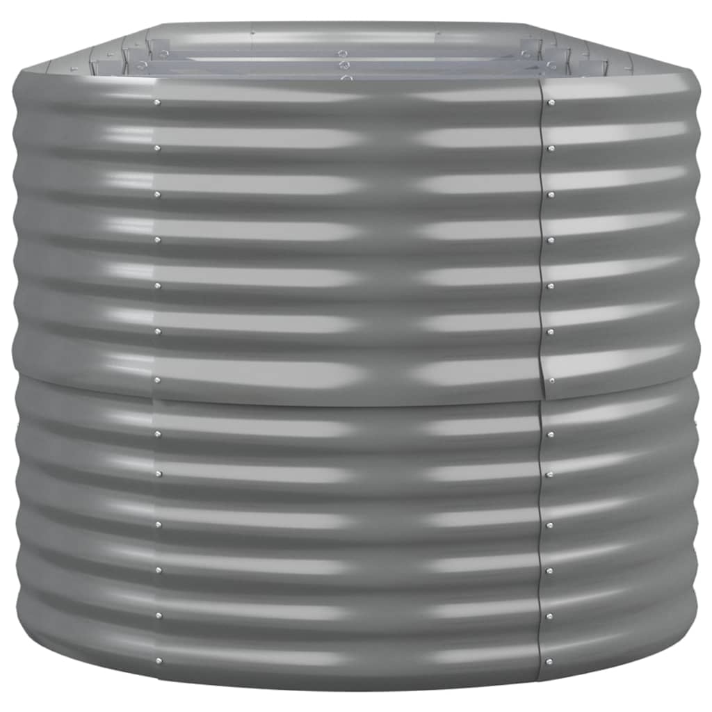 vidaXL Hochbeet Verzinkter Stahl 368x80x68 cm Grau