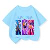 Cool Kpop Hunter Girl Group Pattern Print T Shirt Casual Sports Short-Sleeve T-Shirt  Leisure and Versatile