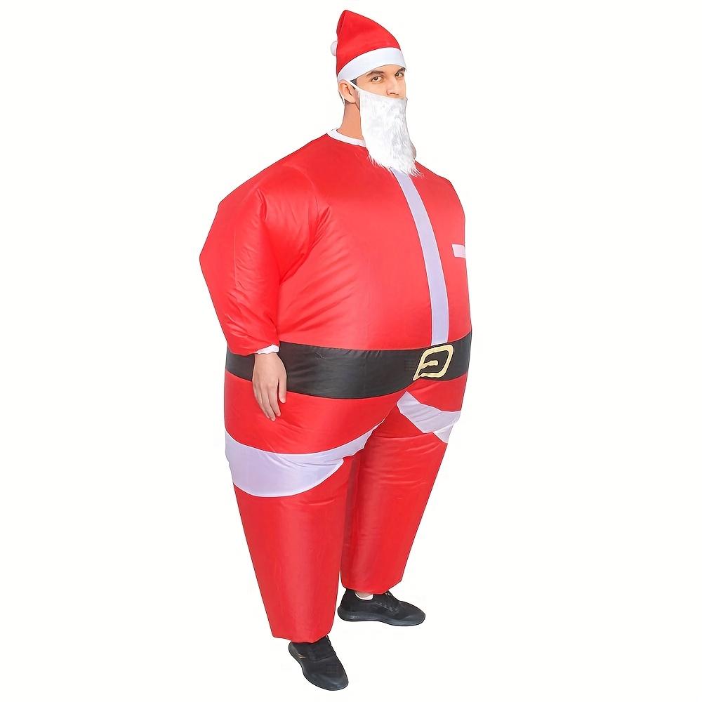 Santa Claus Inflatable Costume - Perfect for Christmas & Halloween Parties, Polyester Blow-Up Cosplay Outfit