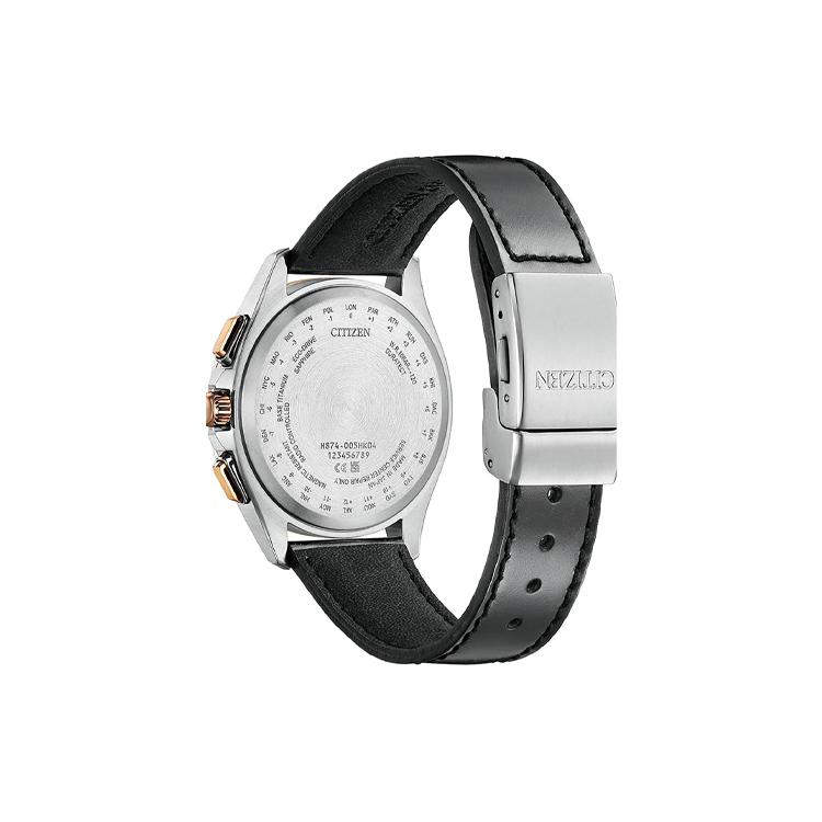 Citizen Attesa 100m Water Resistant Solar Quartz Movement Cow Leather Strap Watch Men's Watches BY1004-17X