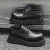 Thick Bottom Mens Dress Shoes Street Style Men's Formal Oxford Shoes for Men Elegant Casual Footwear Social Male Elevator Shoes
