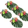 12 peças Folhas de Palmeira Tropical Arte Folha Artificial Decoração Decoração de Casamento Folha de Planta Verde Selva Havaiano Luau Decoração de Festa em Casa