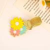 Cherry Blossom Daisy Pen Holder Metal Bookmark Spring Pen Clips with Enamel Coating Anti-lost Pen Loop Holder