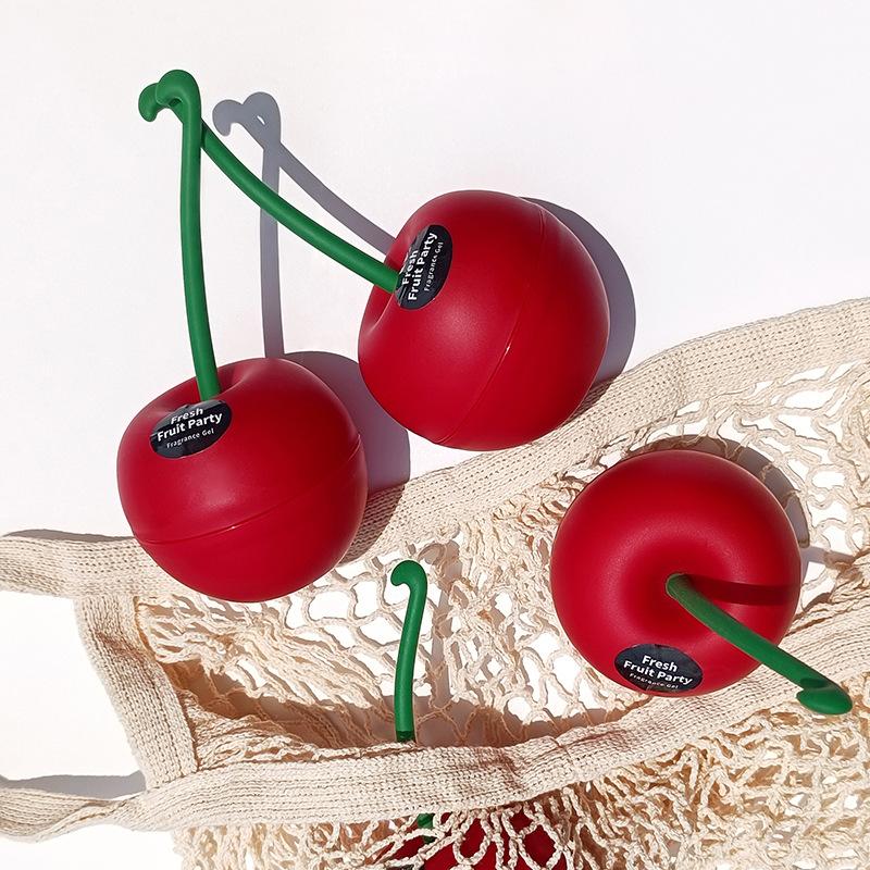 Red cherry fire free aromatherapy incense burner, fruit flavor solid balm. Home sachet, home aromatherapy, scented gift