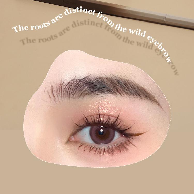 Creion pentru sprâncene modelat tridimensional, cu capete dublu, ultra-fin, rezistent la apă și transpirație, natural și de lungă durată, sprâncene sălbatice definite