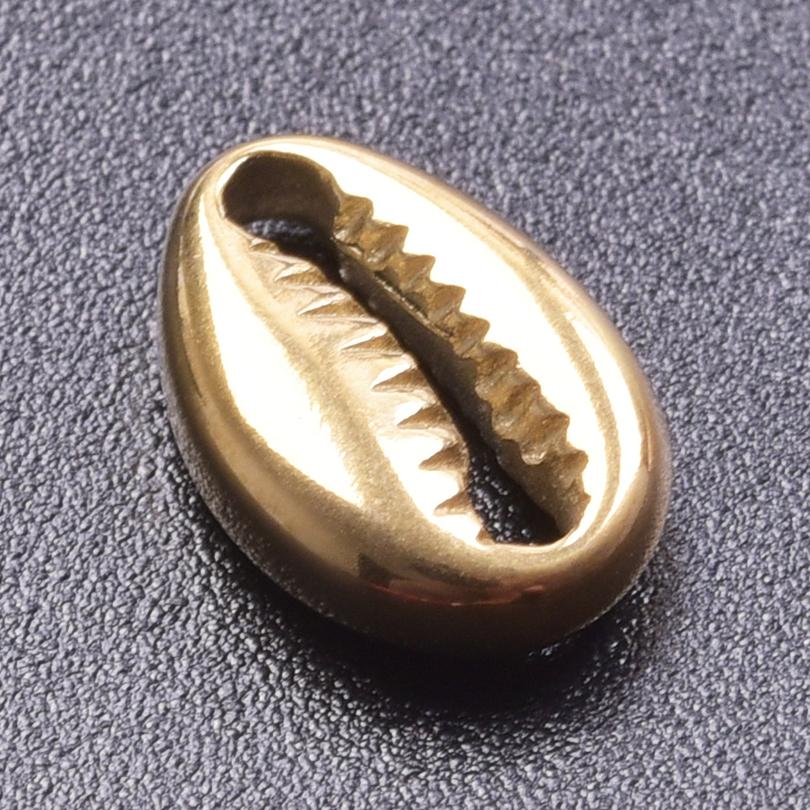 6pcs Real Gold Plated Ocean Animal Turtle Shell Conch Starfish Diy Charms For Jewelry Making Bulk Stainless Steel Charm Pendant