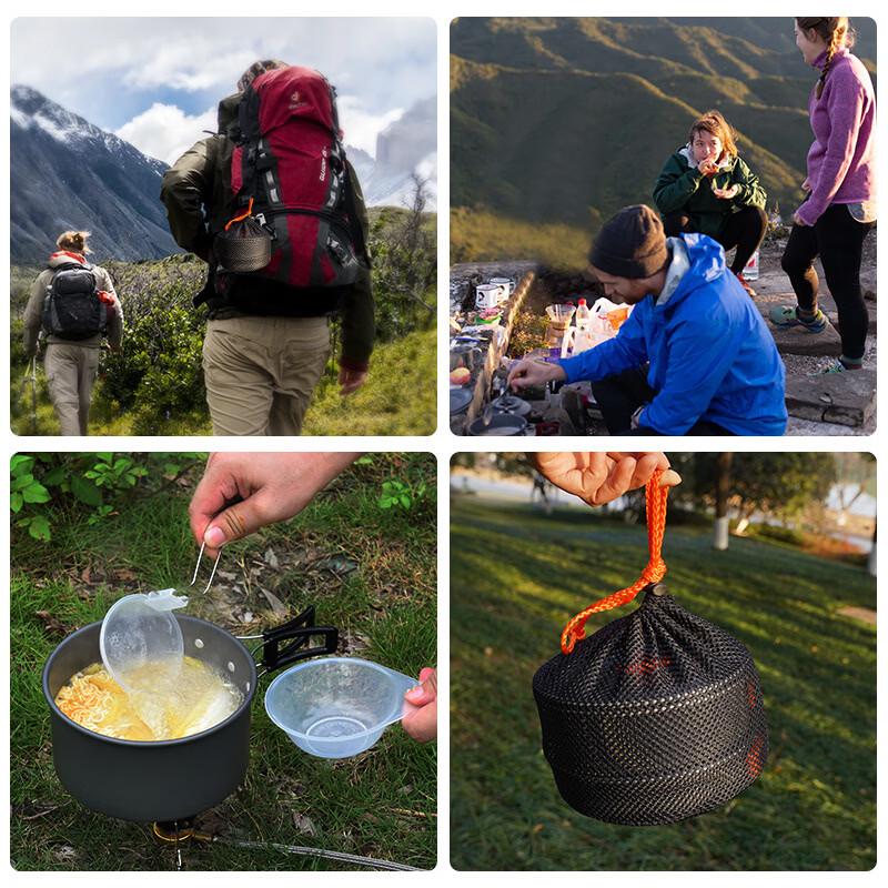 OLOEY Portable Camping Cookware Set with Kettle