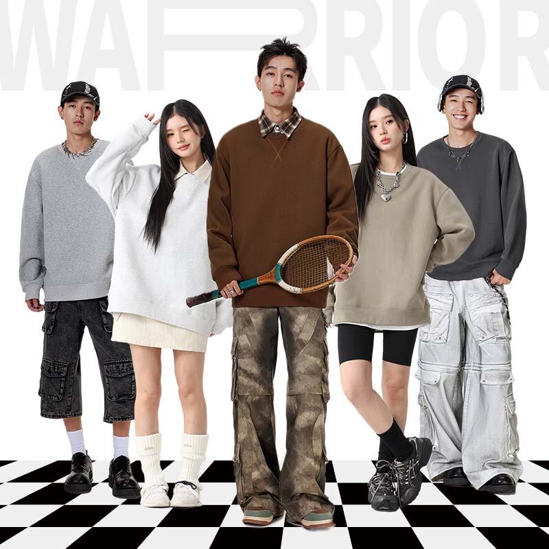Warrior Thickened Fleece Pullover Sweatshirt