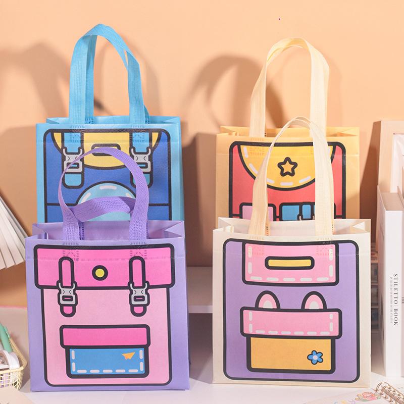 5Pcs Children'S Birthday Gifts Bag Cartoon Nonwoven/Plastic Snack Candy Lunch Handbag For Kids Gift Bag