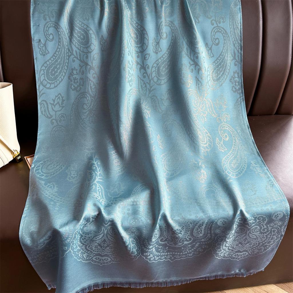 Specially For Imitation Cashmere Jacquard Scarf Shawl Dual-Purpose, Retro Cashew Flower Ethnic Style Thickened To Keep Warm Autumn And Winter