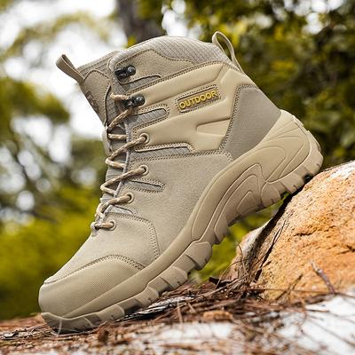 Fashion Men's Desert Boots Outdoor Non-slip Tactical Boots Hiking Desert Ankle Hunting Shoes Work Safty Men Boots Botines Zapatos Male