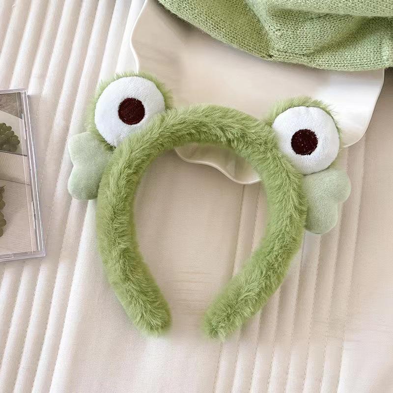 New Funny Plush Ugly Doll HairBand Female Winter Cute Cartoon Face Wash Hairband Hair Hoop Korean Girl Hair Grotto Headband