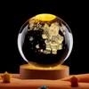 Crystal Ball Night Light: Starry Sky Carved Desktop Ornament Gift