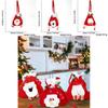 Adorable Christmas Candy Bag Featuring Santa Claus Snowman Gift Design With Drawstring Closure