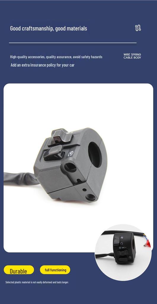 NMAX-155 Motorcycle Handlebar Switch: Start, Stop, Headlight, Horn, Hazard Controls