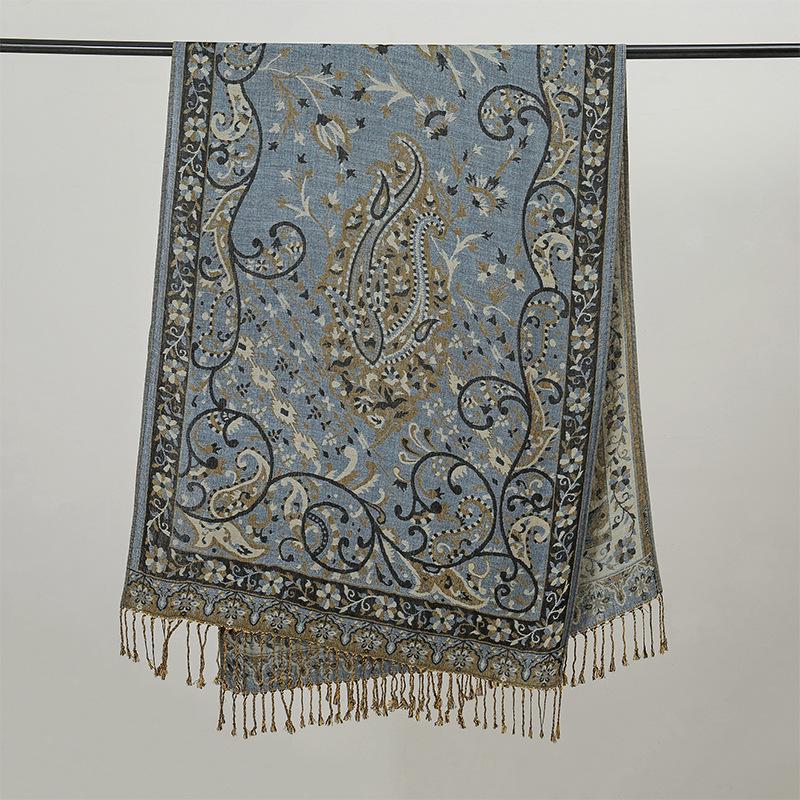 Women's Luxury Autumn Cashmere Printed Jacquard Shawl Scarf