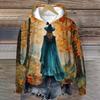 Women's Casual Long Sleeve Halloween Print Hoodie Pullover Sweatshirt