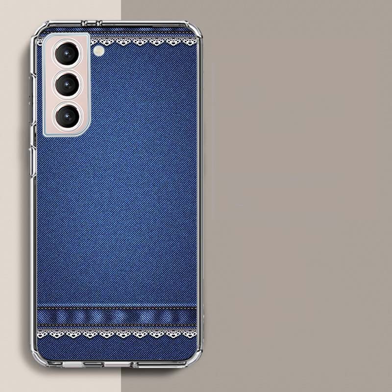 A Stylish Pair of Jeans Phone Case For Samsung Galaxy S25 Edge S24 S23 FE S21 S20 S10 Plus S22 S26 Ultra Cover Clear Cases TPU C