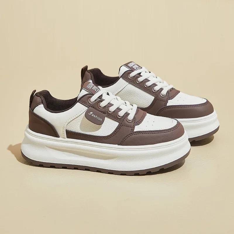 

Fashion Women s Sneakers Winter White Female Students Platform Board Shoes Non-slip Warm Plush Cotton Shoes Fashion Trends Snow Boots 40 коричневый