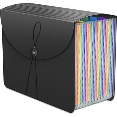 Expanding File Organiser Box Files Folder,24 Pockets Document Organiser Filing Boxes,Document Folder,Fun Storage Concertina File Folders