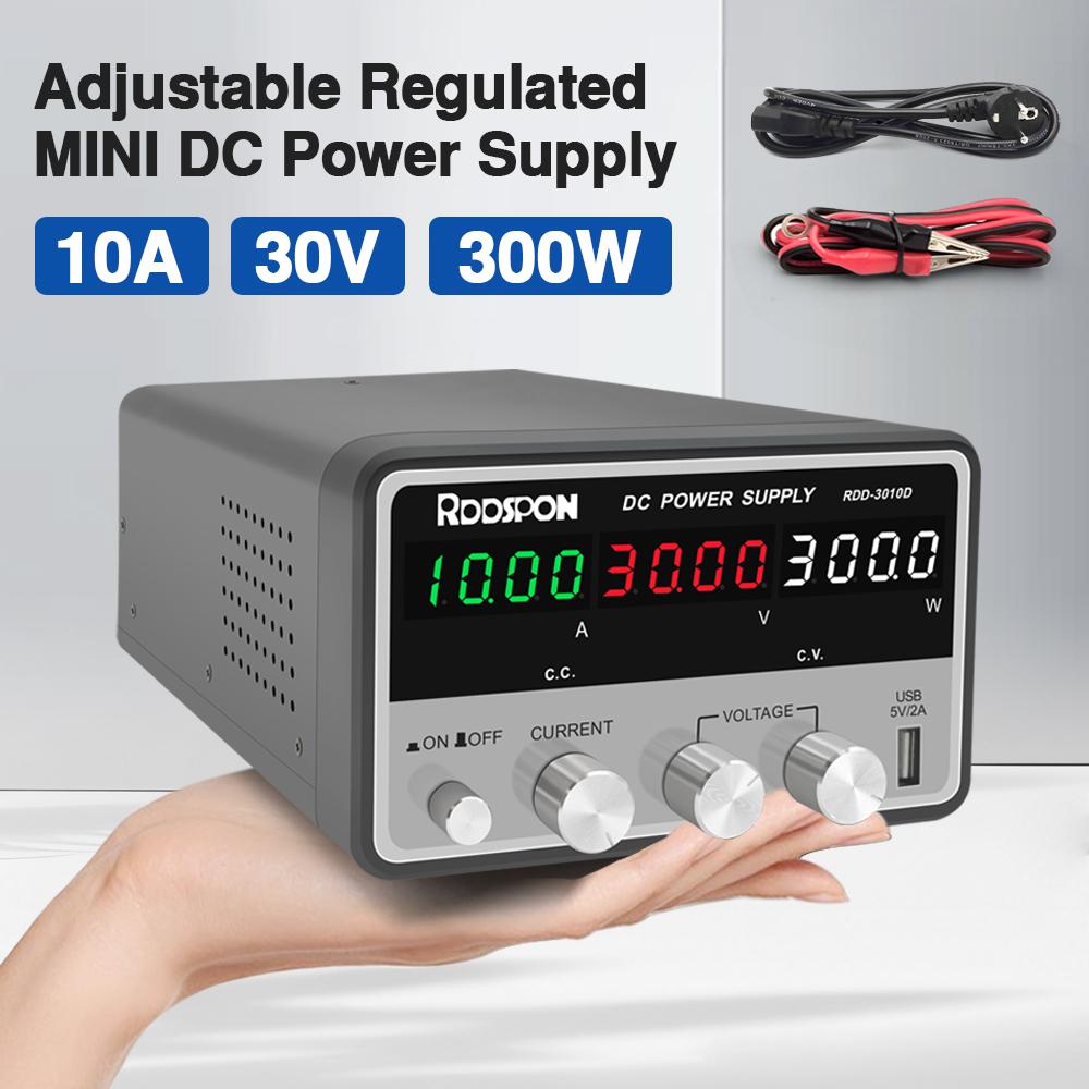300W DC Regulated Lab Power Supply 30V 10A Adjustable Laboratory Voltage Regulator Stabilizer Bench Source Digit LED Display