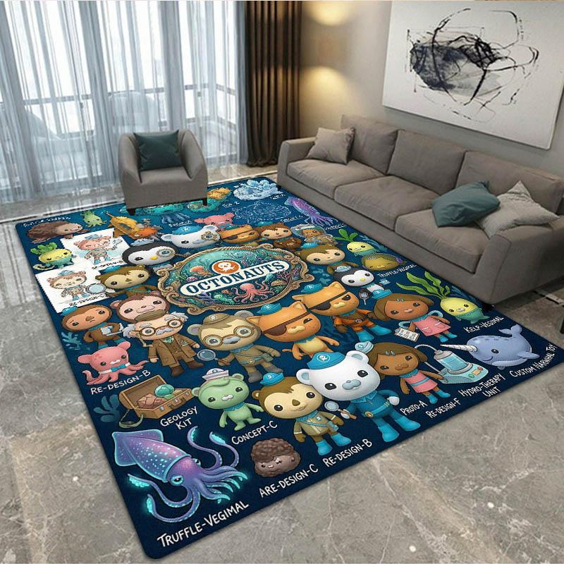 3D The-Octonauts cartoon printed carpet Living room bedroom non-slip carpets Yoga mat Outdoor carpet kawaii rug birthday gift